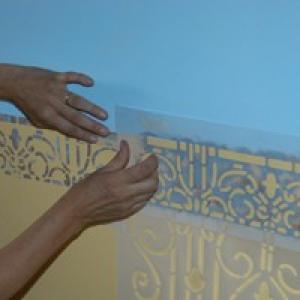stencil pareti piastrelle